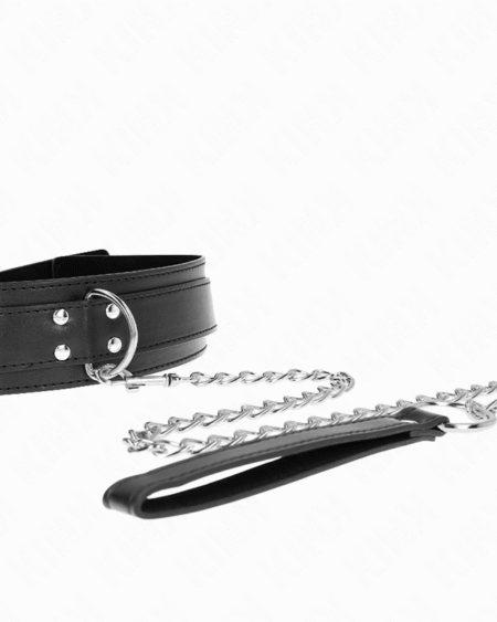 KINK - HALSKETTE MIT RIEMEN 65 CM SILBER SCHNALLEN VERSTELLBAR 33-46 CM X 5,5 CM