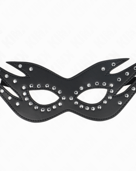 KINK - KUNSTLEDERMASKE MIT NIETEN MODELL 3 26 x 9,5 CM