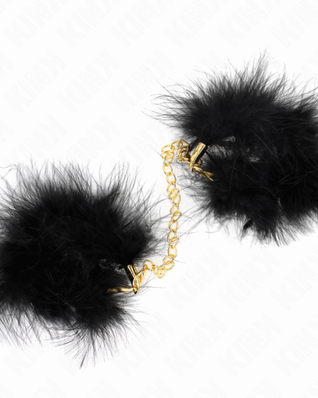 KINK - FEDERHANDMANSCHETTEN MIT GOLDKETTE MODELL 0