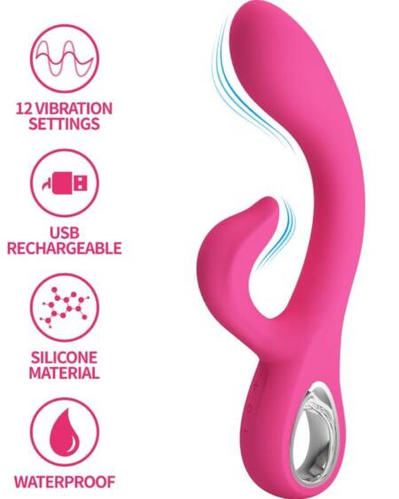 PRETTY LOVE - FRITZ RABBIT VIBRATOR 12 VIBRATIONEN ROSA
