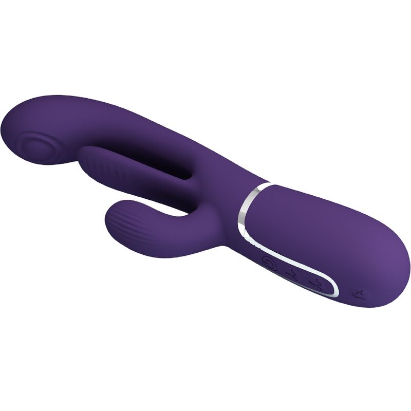 PRETTY LOVE - SHANIA TRIPLE RABBIT VIBRATOR MULTIFUNKTIONS-LILA – Bild 5