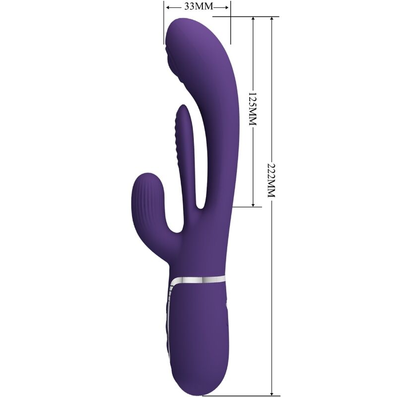 PRETTY LOVE - SHANIA TRIPLE RABBIT VIBRATOR MULTIFUNKTIONS-LILA – Bild 9