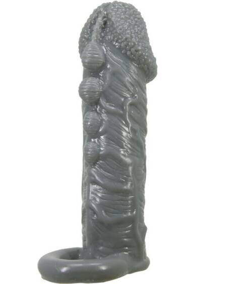 PRETTY LOVE - REALISTISCHER PENISVERGRÖSSERER UND VERZÖGERUNGSHÜLSE GRAU