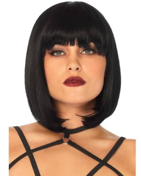 LEG AVENUE - KURZE NATÜRLICHE BOB-PERÜCKE IN SCHWARZ