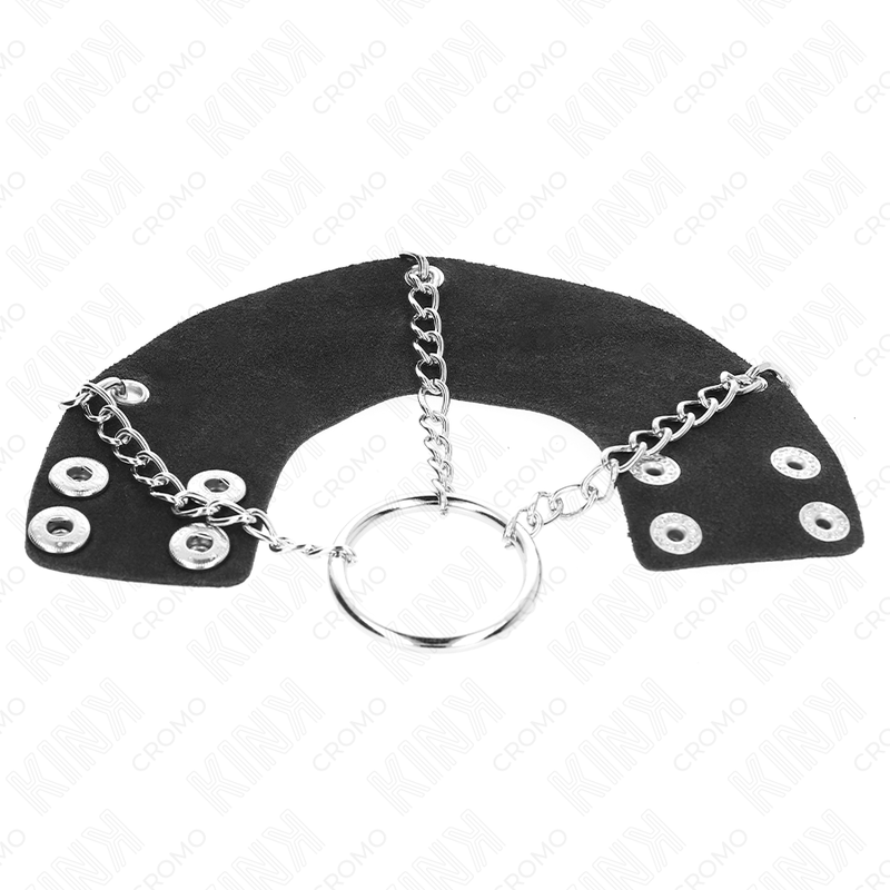 KINK - PENISRING 4 CM KETTE 7 CM METALL MIT LEDERGURTE – Bild 5
