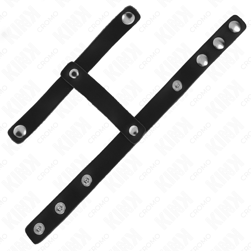 KINK - VERSTELLBARER PENISRING AUS LEDER UND HODENTEILGURT – Bild 4