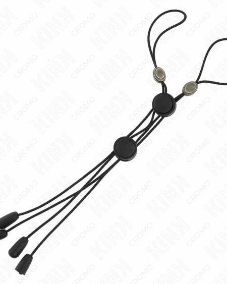 KINK - SCHWARZE DETAIL-NIPPELKLAMMERN MIT SCHWARZEM GUMMIBAND