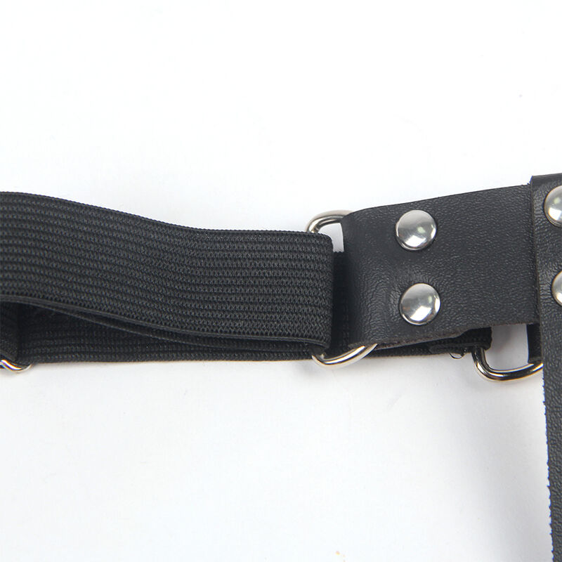 SUBBLIME - 953744 VERSTELLBARES PUNK-STRUMPFHOSE AUS LEDER SCHWARZ EINE GRÖSSE – Bild 8