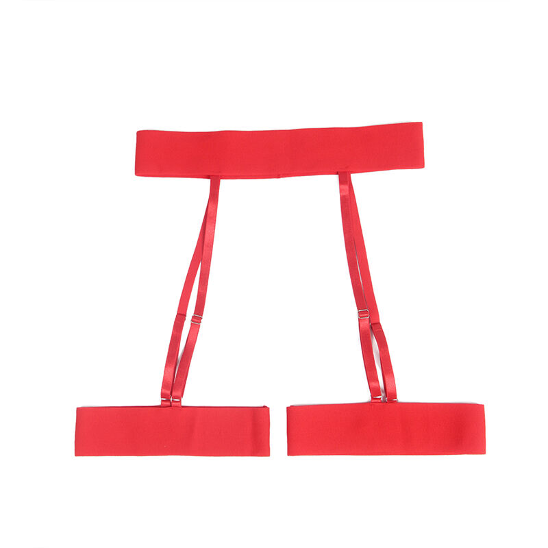 SUBBLIME - 954338 BH + STRING + STRUMPFGÜRTEL MIT HERZDRUCK ROT L/XL – Bild 6