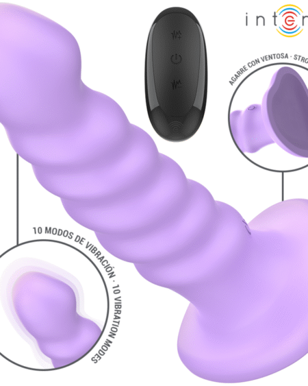 INTENSE - BRENDA VIBRATOR GRÖSSE M SPIRALENDESIGN 10 VIBRATIONEN LILA FERNBEDIENUNG