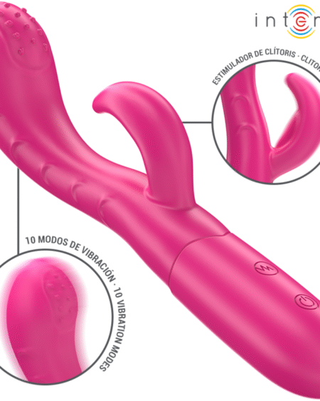 INTENSE - AMARA VIBRATOR MIT STIMULIERENDER ZUNGE 10 VIBRATIONEN ROSA