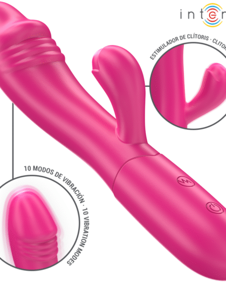 INTENSE - IVY FLEXIBLER VIBRATOR 10 VIBRATIONEN MIT STIMULIERENDER ZUNGE ROSA