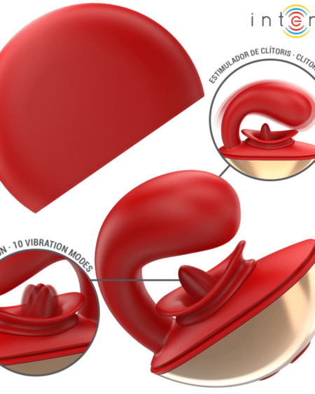 INTENSE - MARIAH VIBRATOR & STIMULATOR IN U-FORM 10 VIBRATIONEN ROT