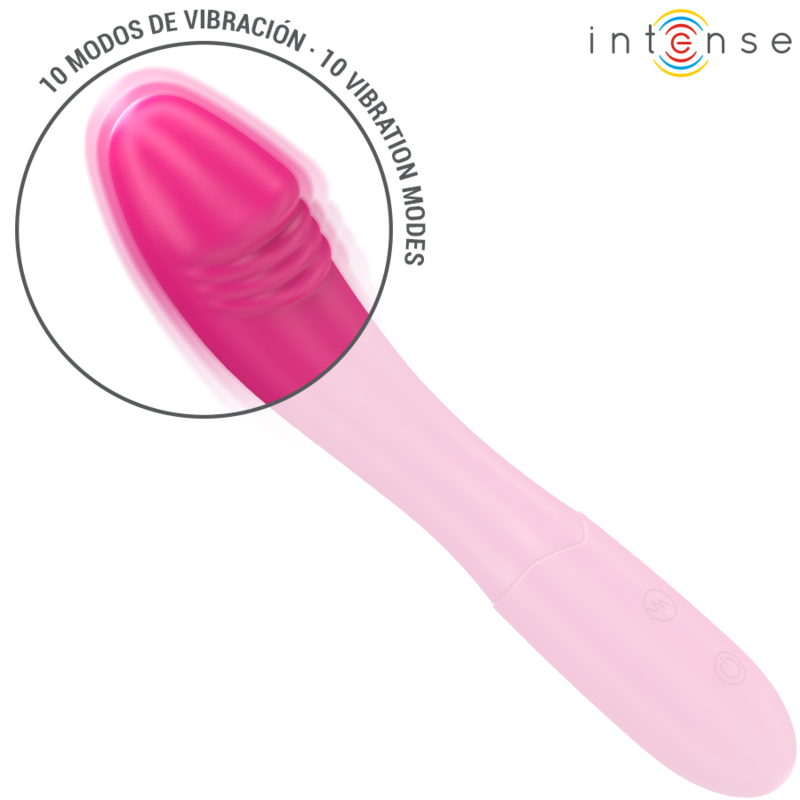 INTENSE - BELINDA VIBRATOR 19 CM FLEXIBEL 10 VIBRATIONEN ROSA – Bild 3