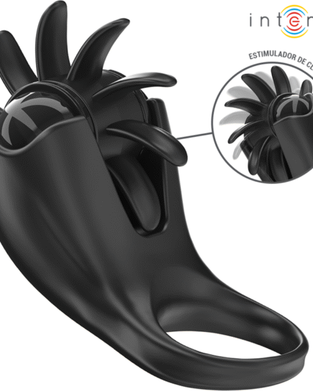 INTENSE - MABEL VIBRATIONSRING 10 VIBRATIONEN MIT KLITORISSTIMULATOR SCHWARZ
