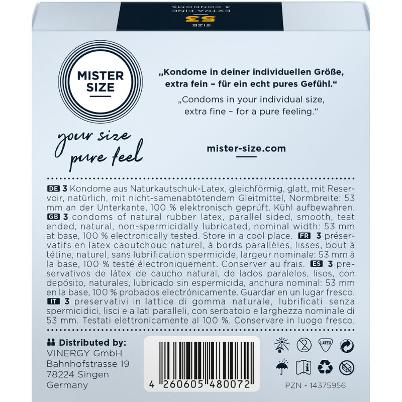 MISTER SIZE - KONDOMGRÖSSE M 53 MM (3 EINHEITEN) – Bild 3