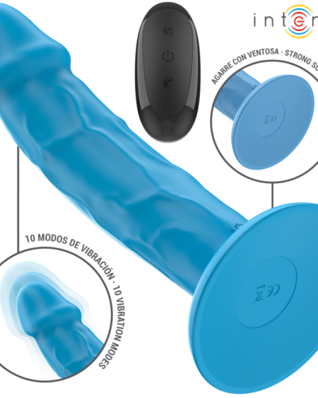 INTENSE - PHOEBE REALISTISCHER VIBRATOR 10 VIBRATIONEN BLAUE FERNBEDIENUNG