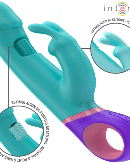 INTENSE - MONICA RABBIT VIBRATOR MIT ROTIERENDEM G-SPOT-STIMULATOR BLAU