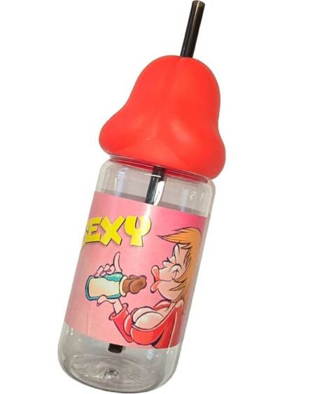 DIABLO PICANTE - PENISFÖRMIGE 360 ML BABYFLASCHE ROT