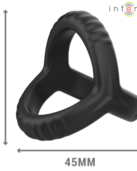 INTENSE - CARSON DOPPELTER PENISRING AUS SILIKON SCHWARZ MODELL 4