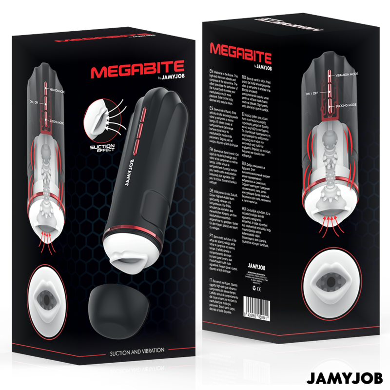 JAMYJOB - MEGABITE AUTOMATISCHER MUNDMASTURBATOR 5 SAUG- UND VIBRATIONSMODI – Bild 7