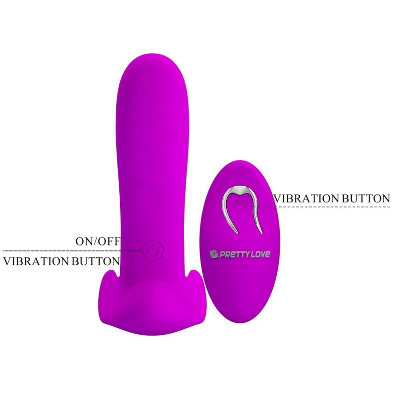 PRETTY LOVE - MASSAGER & VIBRATOR 12 VIBRATIONEN FERNBEDIENUNG LILA – Bild 7
