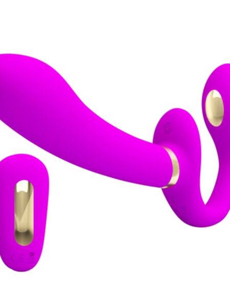 PRETTY LOVE - THUNDERBIRD DOPPELTER STRAP-ON-VIBRATOR MIT FERNBEDIENUNG LILA