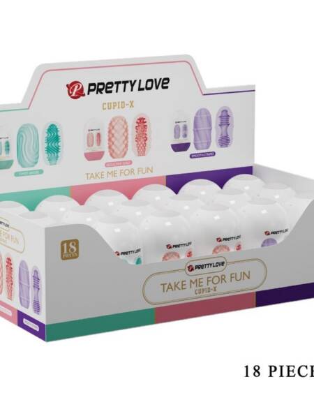 PRETTY LOVE - CUPID X 18 MÄNNLICHE MASTURBATOREN VERSCHIEDENE TEXTUREN