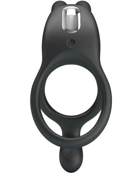 PRETTY LOVE - SETH DOPPEL-VIBRATIONSRING RABBIT 7 VIBRATIONEN SCHWARZ