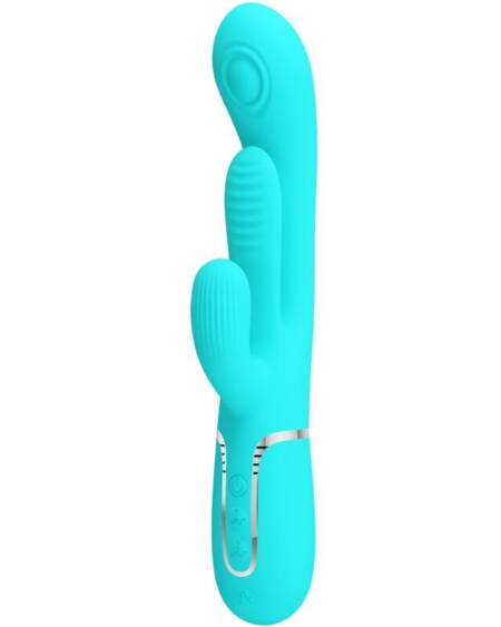 PRETTY LOVE - SHANIA TRIPLE RABBIT MULTIFUNKTIONSVIBRATOR 3 IN 1 BLAU