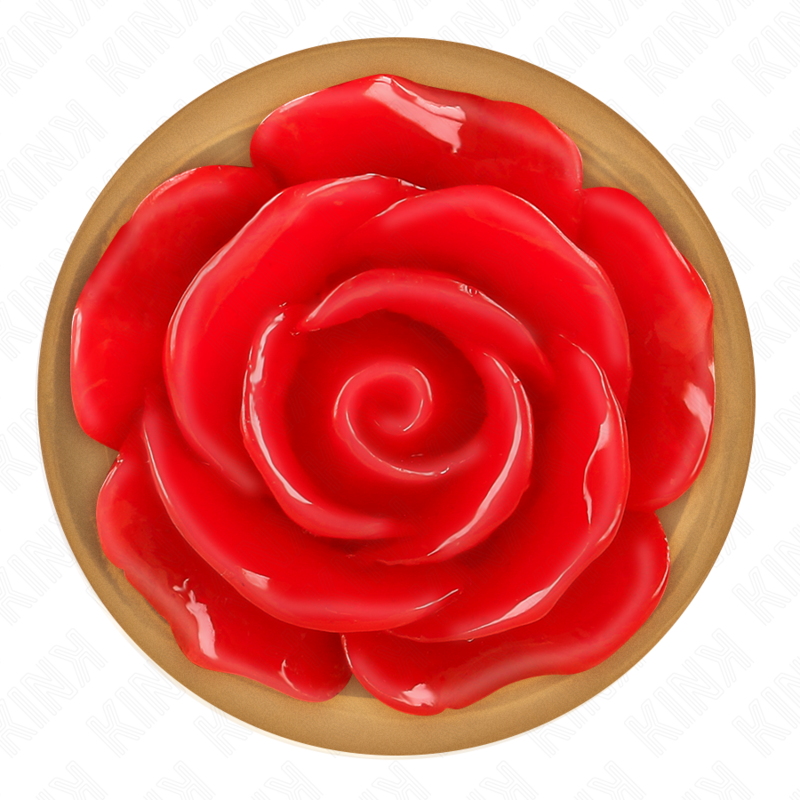 KINK - ROSA GOLDENER ANALSTECKER MIT ROTER ROSE L – Bild 5