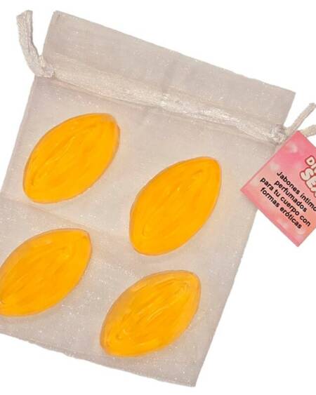 DIABLO PICANTE - 4 MINI-SEIFEN IN VAGINAFORM GELB