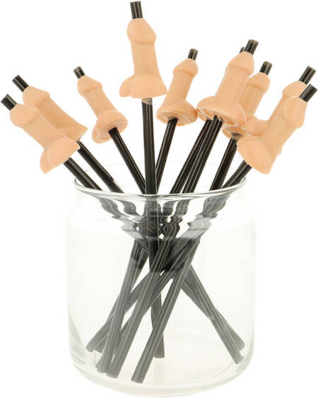 DIABLO PICANTE - TASCHE MIT 10 NATÜRLICHEN PENIS-STROHHALMEN