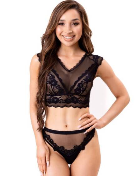 LIVCO CORSETTI FASHION - ELIN LC 20212 BH + HÖSCHEN SCHWARZ S/M