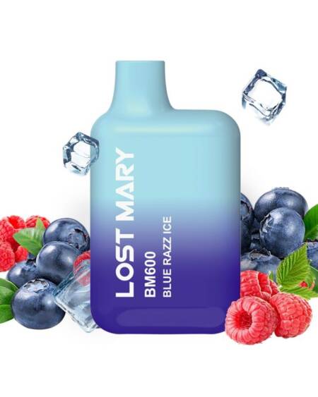 LOST MARY - BM600 NIKOTIN-VAPER 2% EINWEG BLUE RAZZ ICE