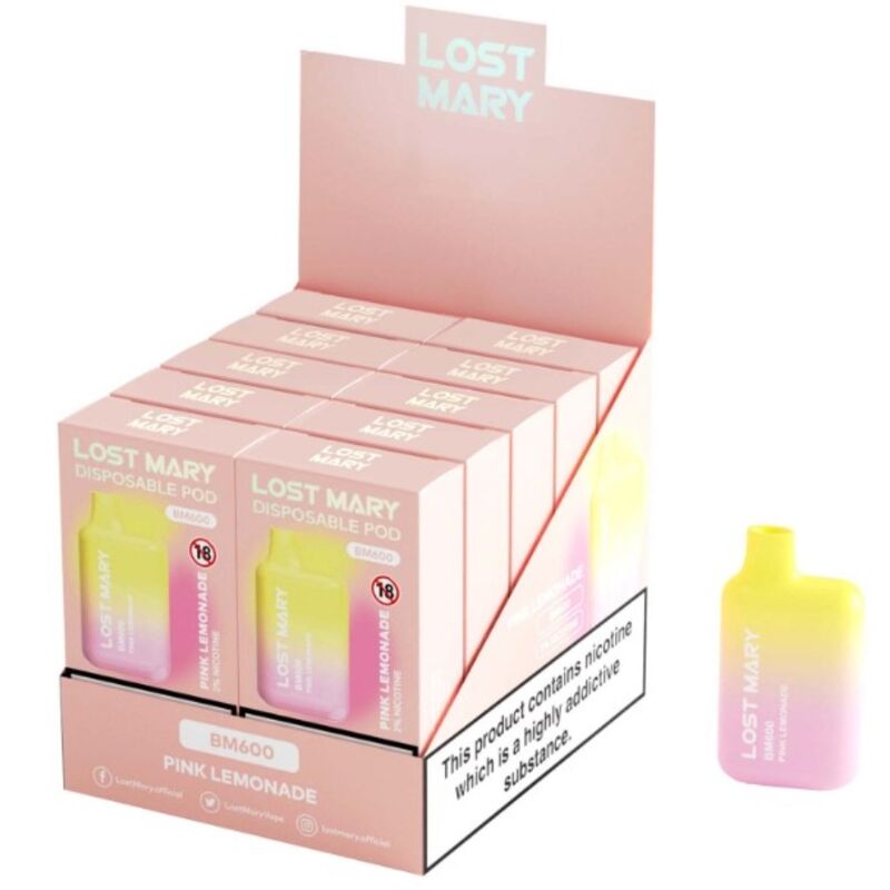 LOST MARY - BM600 NICOTINE VAPER 2% EINWEG PINK LEMONADE – Bild 2