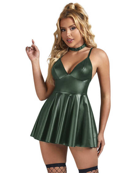 SUBBLIME - 955441 KLEID MIT GRÜNEN LEDERTRÄGERN L/XL