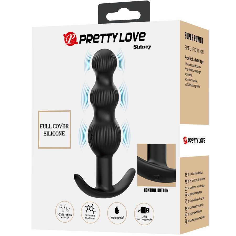 PRETTY LOVE - SIDNEY ANALVIBRATOR 10 VIBRATIONEN SCHWARZ – Bild 10