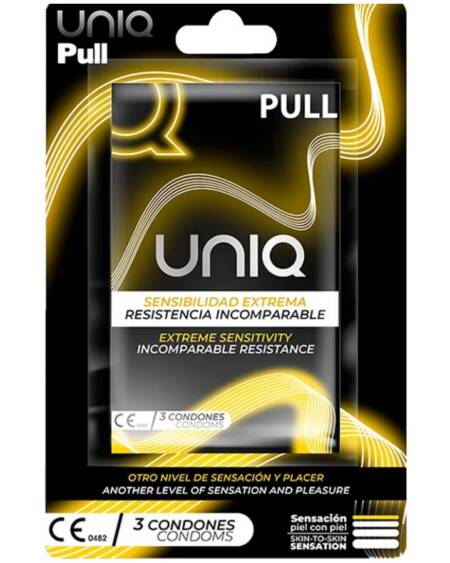 UNIQ - PULL LATEXFREIE KONDOME MIT STREIFEN 3 EINHEITEN