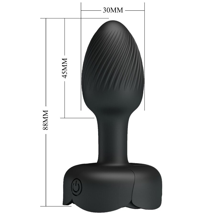 PRETTY LOVE - OLMAN ANAL PLUG MIT LED LICHT SCHWARZ 8,8 CM – Bild 6