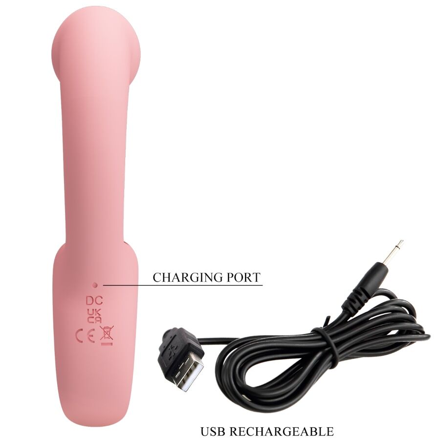 PRETTY LOVE - ERYNNYES G-SPOT VIBRATOR + KLITORIS-STIMULATOR 10 VIBRATIONEN ROSA – Bild 8