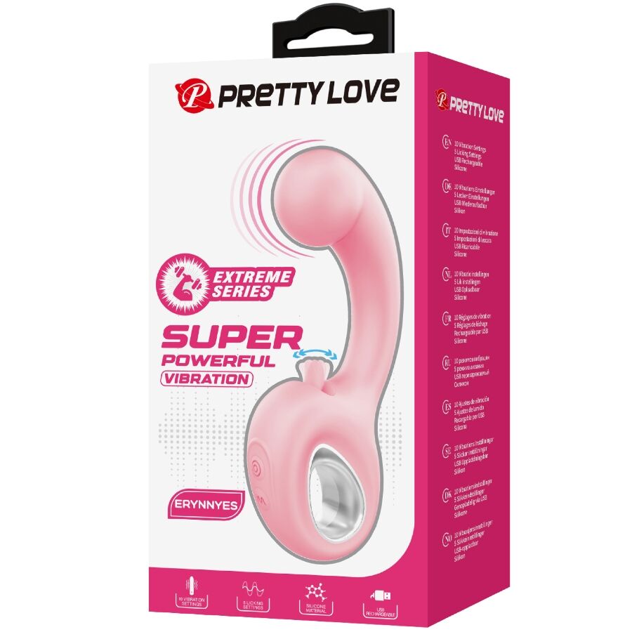 PRETTY LOVE - ERYNNYES G-SPOT VIBRATOR + KLITORIS-STIMULATOR 10 VIBRATIONEN ROSA – Bild 10