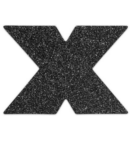 BIJOUX - INDISCRETS FLASH CROSS SCHWARZE NIPPELKAPPEN