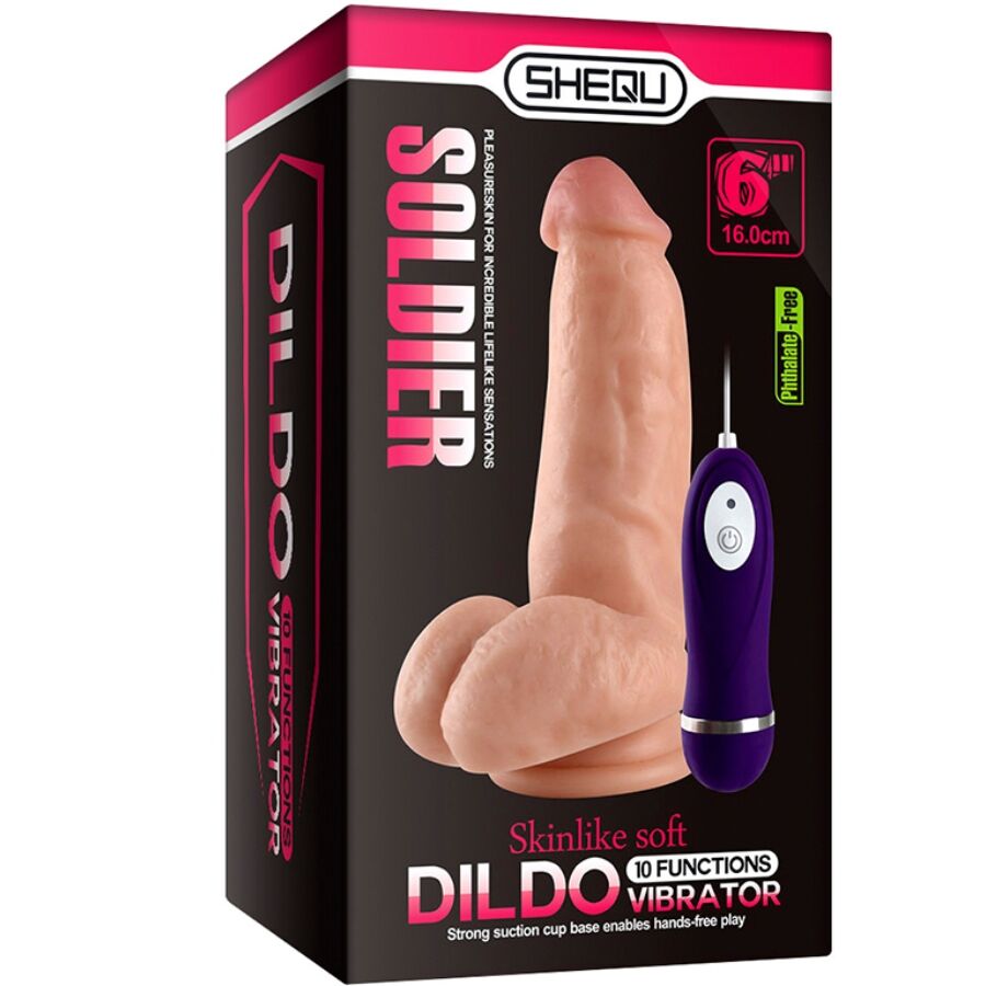SHEQU - SOLDIER VIBRATOR DILDO MIT FERNBEDIENUNG 16 CM – Bild 7