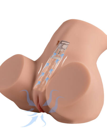 XISE - DANAE STOSSENDER REALISTISCHER VAGINA-MASTUBADOR MIT VIBRATION IN MEHREREN POSITIONEN