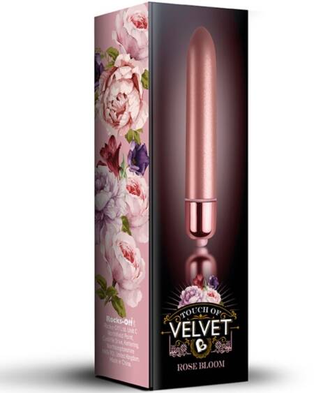 ROCKS-OFF - VIBRIERENDE KUGEL TOUCH OF VELVET ROSE BLOOM 10 GESCHWINDIGKEITEN