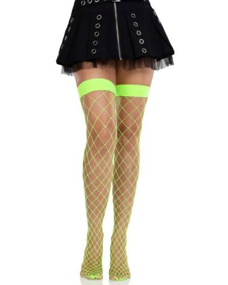 LEG AVENUE - BREITE NETZSTRUMPFHOSEN NEONGRÜN