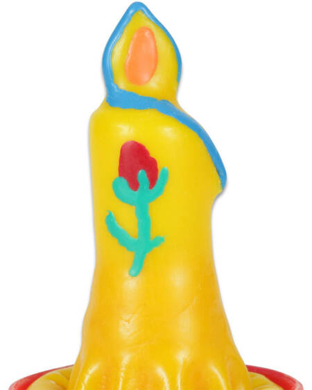 CONDOMERIE - HANDBEMALTE NEUHEITSKERZE MIT KONDOM