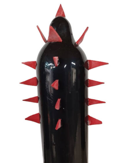 CONDOMERIE - HANDBEMALTE NEUHEITSKONDOME SCHWARZER KAKTUS XL