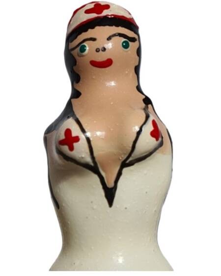 CONDOMERIE - HANDBEMALTE NEUHEITSKONDOME KRANKENSCHWESTER BLOND